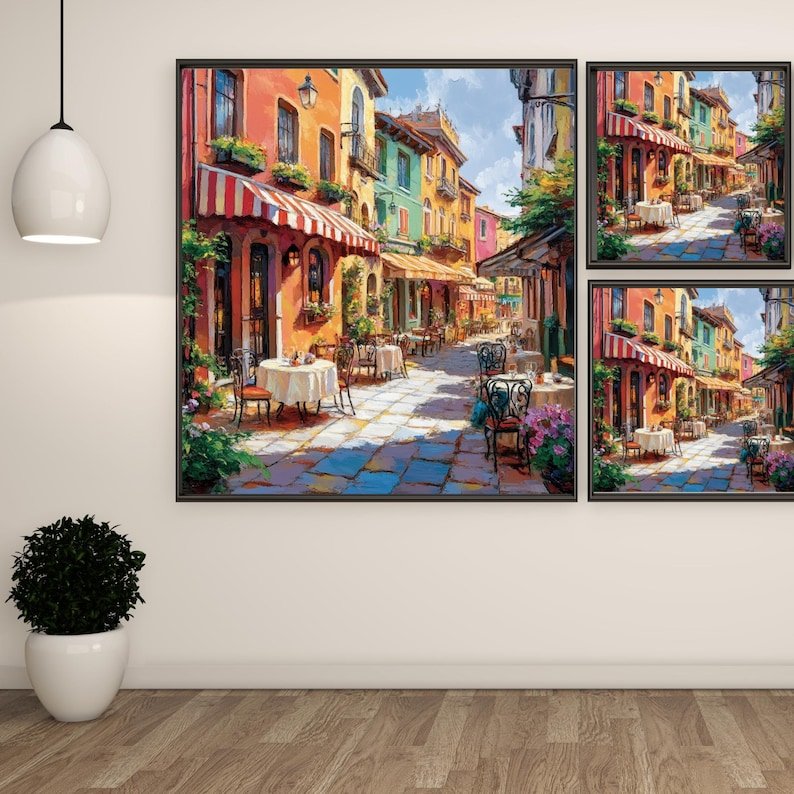 Italian Cafe Wall Decor, Canvas Or Poster, Italian Cafe Decor, Kitchen Decor, Living Room Decor, Foodie Art, Cafe Wall Hanging - Image 2