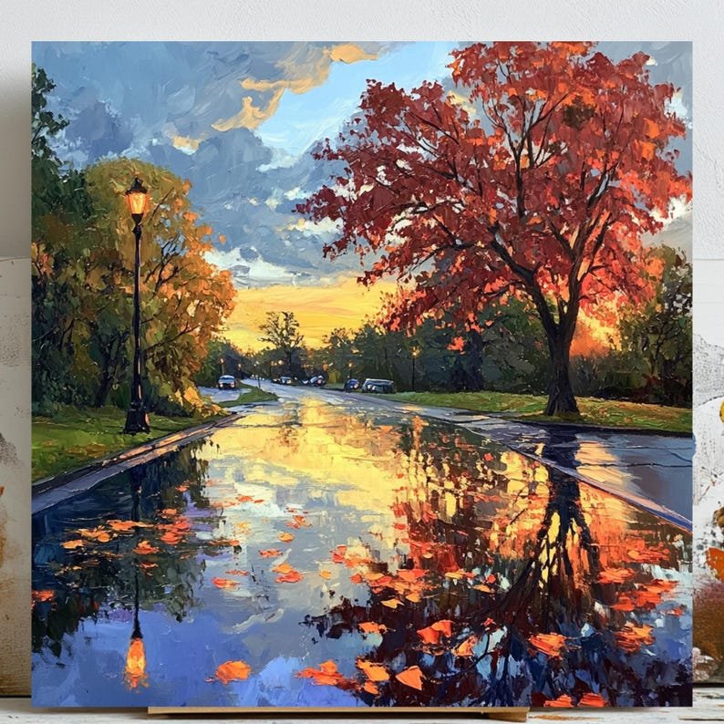 Autumn Wall Art, Canvas or Poster, Fall Wall Decor, Autumn Home Decor, Living Room Decor, Modern Decor, Nature Wall Art, Seasonal Decor