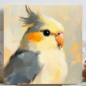 Cockatiel Bird Wall Art, Canvas or Poster, Parrot Artwork, Colorful Bird Art, Living Room Wall Art, Home Decor, Cockatiel Wall Art