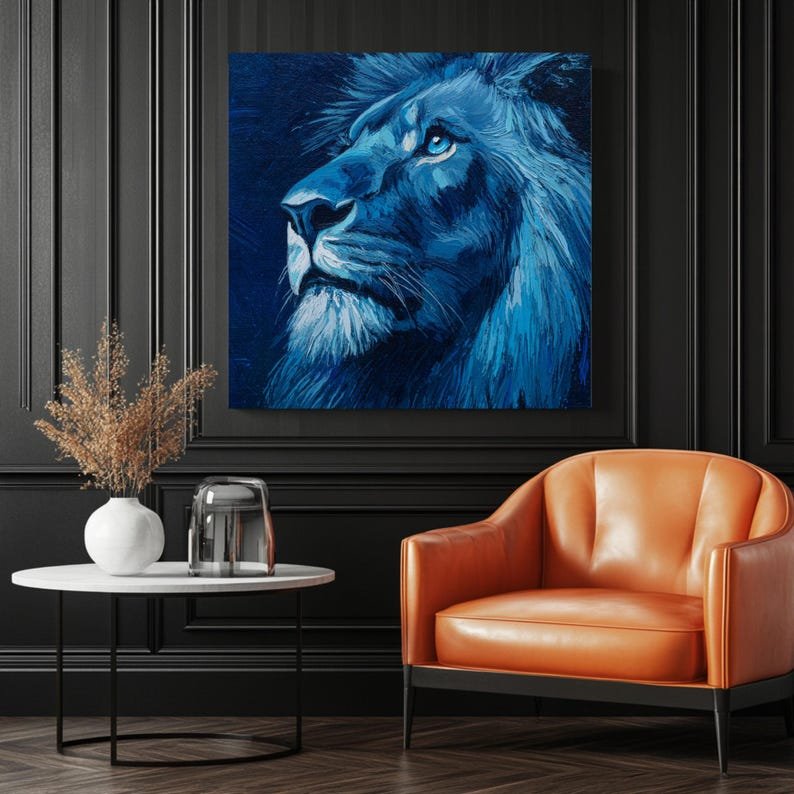Lion Wall Art, Lion Print, Safari Animal Decor, Wildlife Wall Art, Lion Poster, Nursery Wall Decor, Minimalist Art, Gift For Dad - Image 3