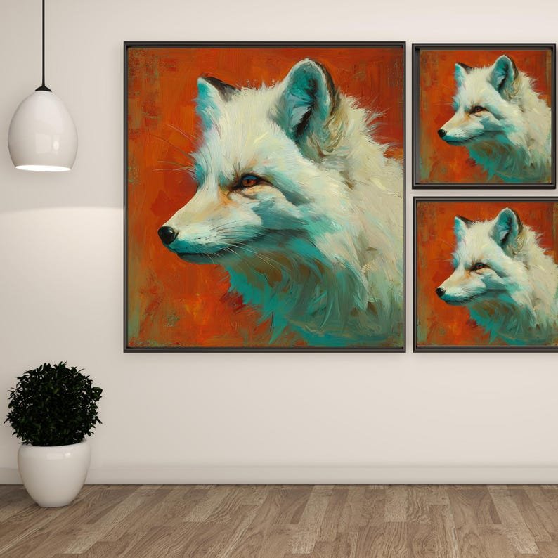 Fox Wall Art, Canvas Or Poster, Animal Decor, Living Room Decor, Contemporary Art, Home Wall Art, Whimsical Art, Unique Wall Hangings - Image 2