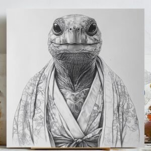 Turtle In Bathrobe Wall Art, Canvas Or Poster, Turtle Wall Decor, Bathroom Wall Decor, Funny Bathroom Art, Kids Bathroom Decor, Animal Decor