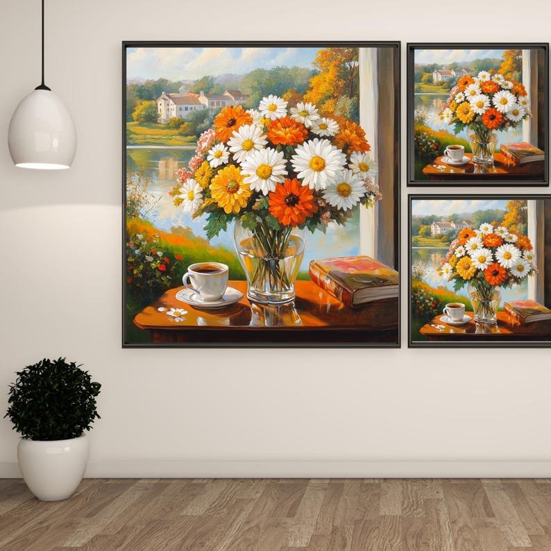 Flower Bouquet Wall Art, Poster or Canvas, Floral Artwork, Flower Poster, Botanical Art, Home Decor, Nature Decor, Wall Art Gift For Mom - Image 2