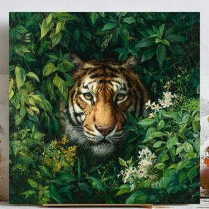 Tiger Wall Art, Canvas Or Poster, Tiger Portrait, Wildlife Wall Hanging, Animal Decor, Living Room Decor, Bedroom Decor, Office Decor