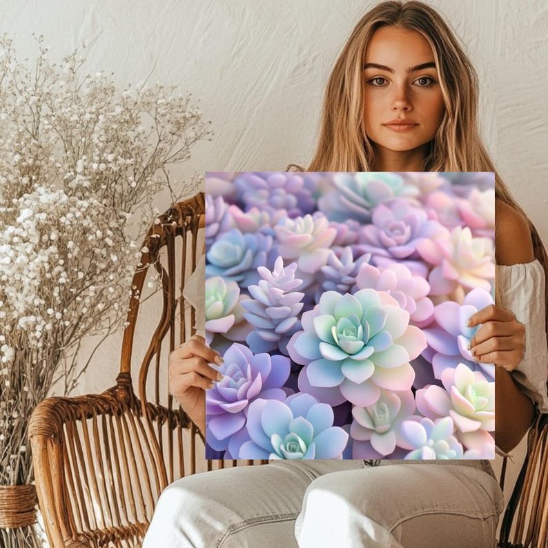 Pastel Succulent Poster: Dreamy Floral Wall Art - Image 5