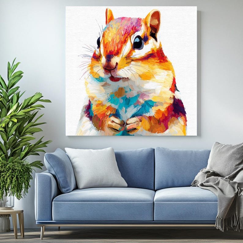 Squirrel Wall Art, Squirrel Print, Animal Wall Art, Woodland Nursery, Printable Wall Art, Squirrel Decor, Nursery Wall Art, Home Decor - Image 4