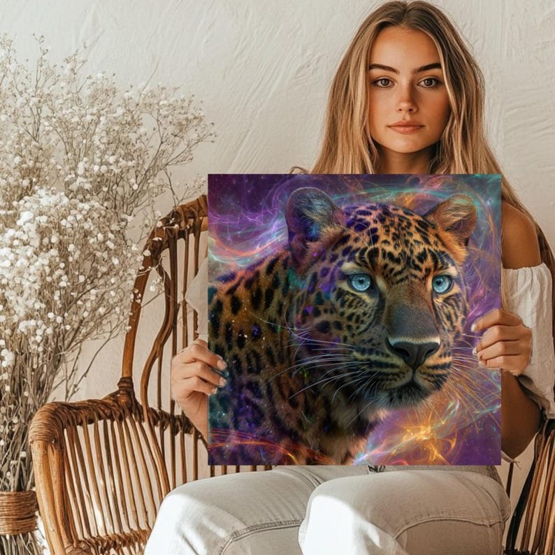 Leopard Wall Art, Canvas or Poster, Animal Wall Art, Living Room Bedroom Entryway Wall Art, Jungle Decor, Wildlife Painting, Tiger Wall Art - Image 5