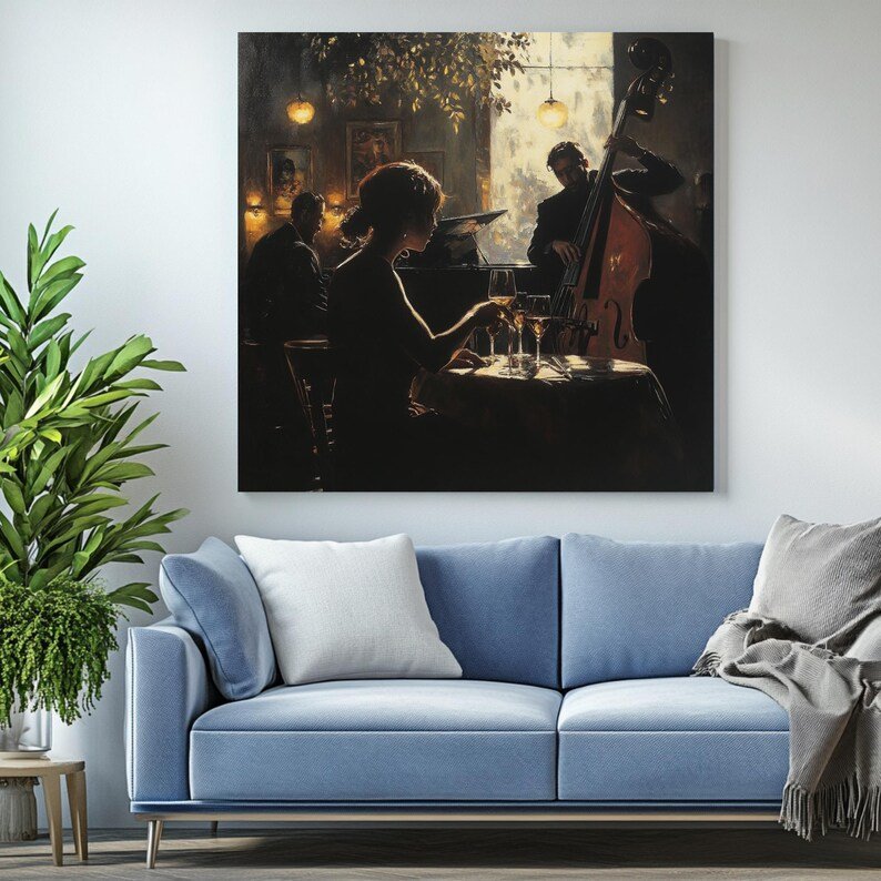 Jazz Wall Decor, Canvas Or Poster, Musical Instruments, Jazz Band Art, Music Wall Art, Jazz Wall Art, Living room Decor, Home Decor - Image 4