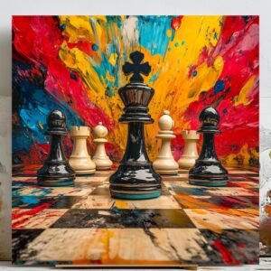 Chess Wall Art Poster or Canvas, Chess Decor, Chess Art Print, Chess Game Art, Chess Room Decor, Chess Lover Gift, Checkmate Art, Home Decor