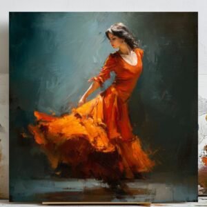 Flamenco Dancer Wall Art, Canvas or Poster, Pop Art Glam Decor, Living Room Office Gallery Wall Art, Woman Wall Art For Her, Home Decor