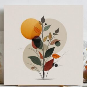 Abstract Botanical Wall Art, Canvas or Poster, Leaf Artwork, Gallery Wall Art, Living Room Wall Hanging, Home Decor, Office Bedroom Wall Art
