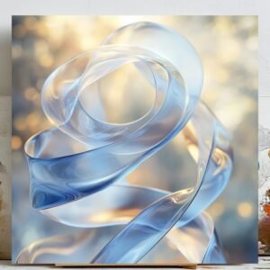 Abstract Glass Effect Art Print: Modern Home Decor