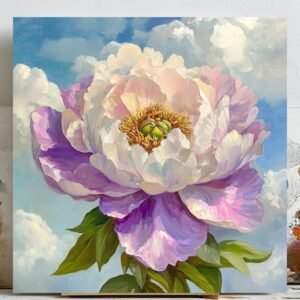 Peony Flower Wall Art, Canvas or Poster, Floral Decor, Peony Wall Decor, Flower Artwork, Home Decor, Nature Wall Art, Elegant Wall Art