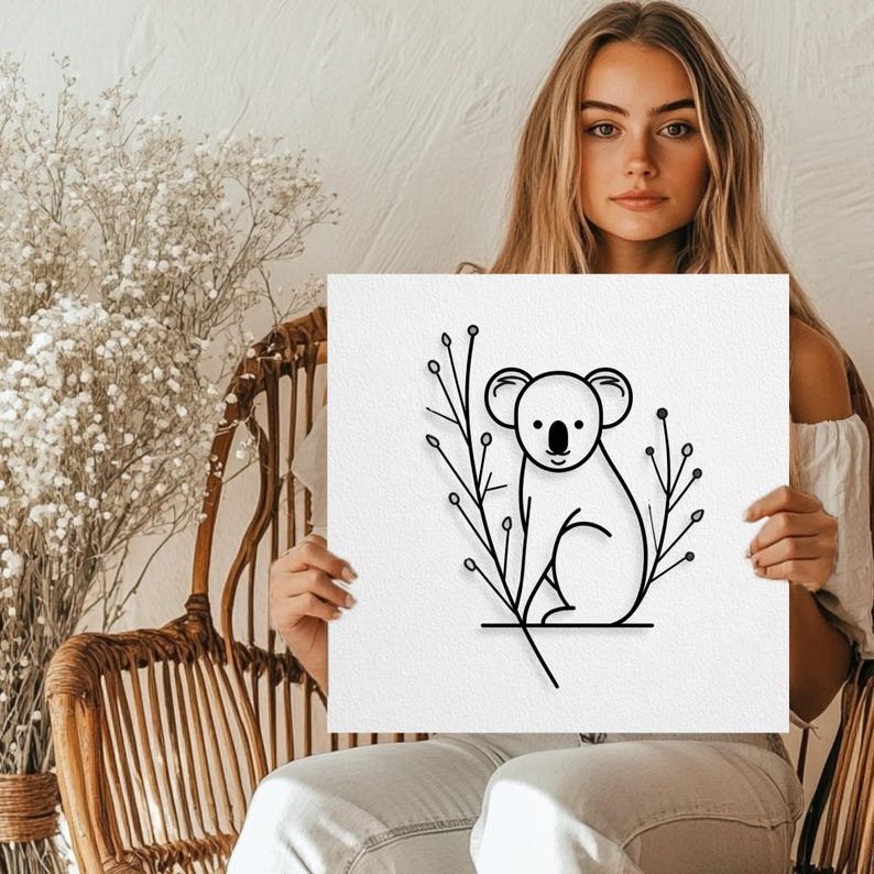 Koala Wall Art, Canvas Or Poster, Nursery Wall Decor, Australian Animal Print, Kids Room Art, Modern Home Decor, Unique Baby Gift - Image 4