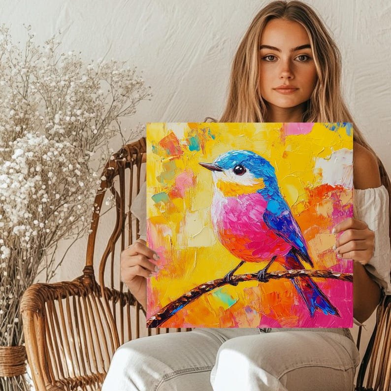 Colorful Bird Art Print: Tropical Boho Wall Decor - Image 5
