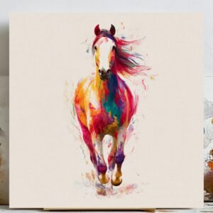 Horse Wall Art, Canvas Or Poster, Farmhouse Decor, Modern Wall Art, Horse Poster, Animal Wall Decor, Large Wall Art, Living Room Accent