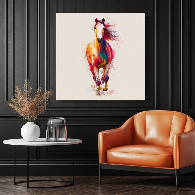 Horse Wall Art, Canvas Or Poster, Farmhouse Decor, Modern Wall Art, Horse Poster, Animal Wall Decor, Large Wall Art, Living Room Accent - Image 3