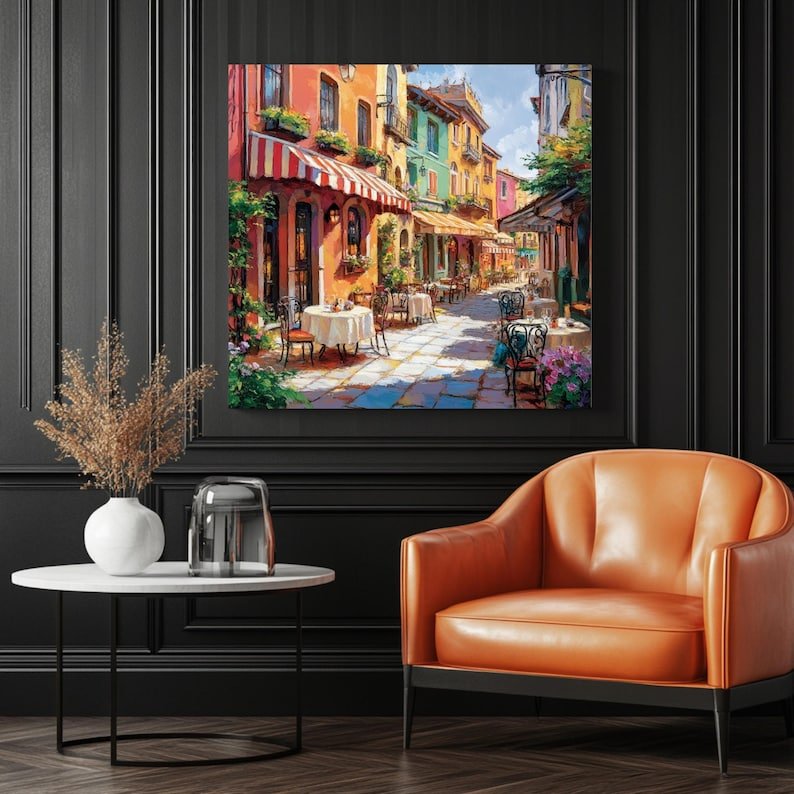 Italian Cafe Wall Decor, Canvas Or Poster, Italian Cafe Decor, Kitchen Decor, Living Room Decor, Foodie Art, Cafe Wall Hanging - Image 3