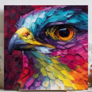 Colorful Bird Wall Art, Canvas Or Poster, Tropical Home Decor, Nature Lover Gift, Vibrant Wall Hanging, Exotic Bird Print, Animal Art