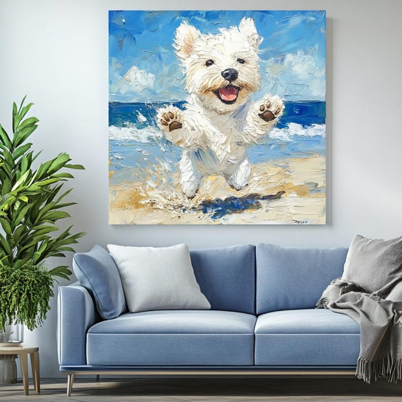 Dog Wall Art, Canvas Or Poster, Dog Wall Decor, Dog Home Decor, Living Room Decor, Modern Decor, Animal Decor, Pet Lover Decor, Art Print - Image 4