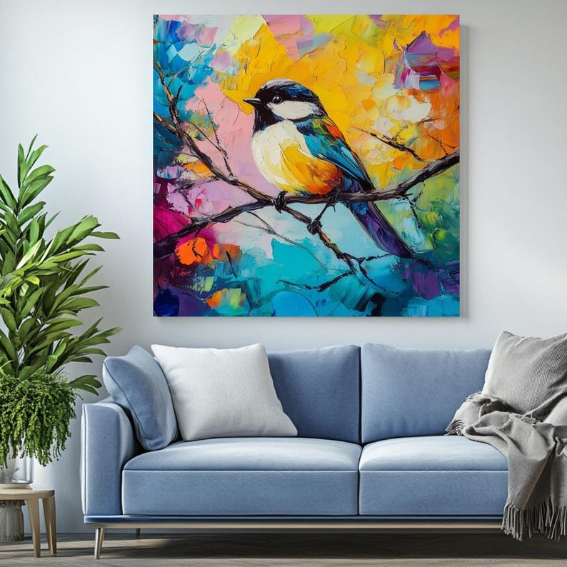 Song Bird Wall Art, Canvas Or Poster, Modern Decor, Animal Wall Art, Living Room Decor, Office Decor, Nature Wall Hanging, Bird Artwork - Image 4