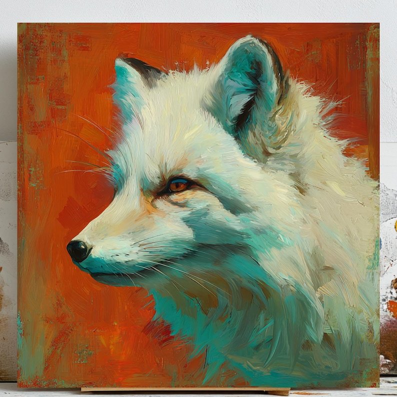 Fox Wall Art, Canvas Or Poster, Animal Decor, Living Room Decor, Contemporary Art, Home Wall Art, Whimsical Art, Unique Wall Hangings