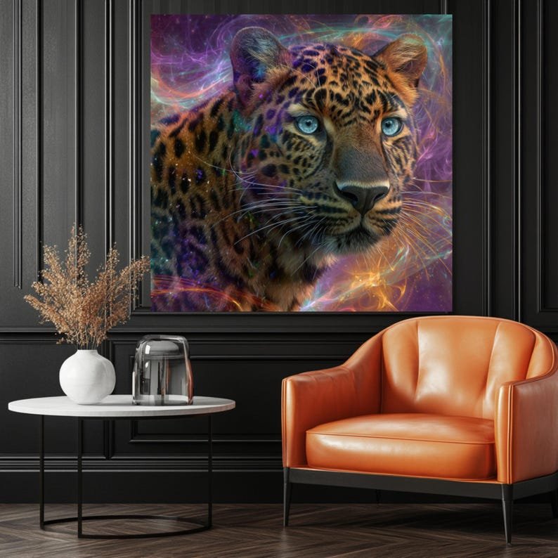 Leopard Wall Art, Canvas or Poster, Animal Wall Art, Living Room Bedroom Entryway Wall Art, Jungle Decor, Wildlife Painting, Tiger Wall Art - Image 4