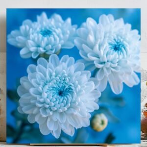 Chrysanthemum Floral Print: Modern Botanical Wall Art