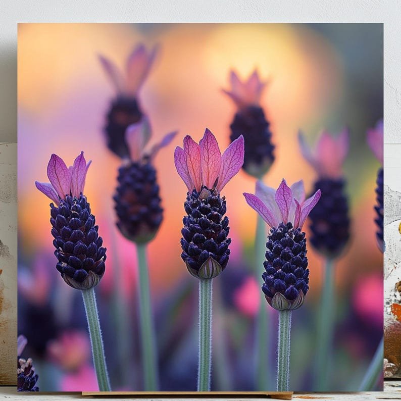 Lavender Flower Wall Art, Canvas or Poster, Purple Floral Wall Decor, Botanical Wall Hanging, Gallery Wall Art, Bedroom Wall Art, Home Decor