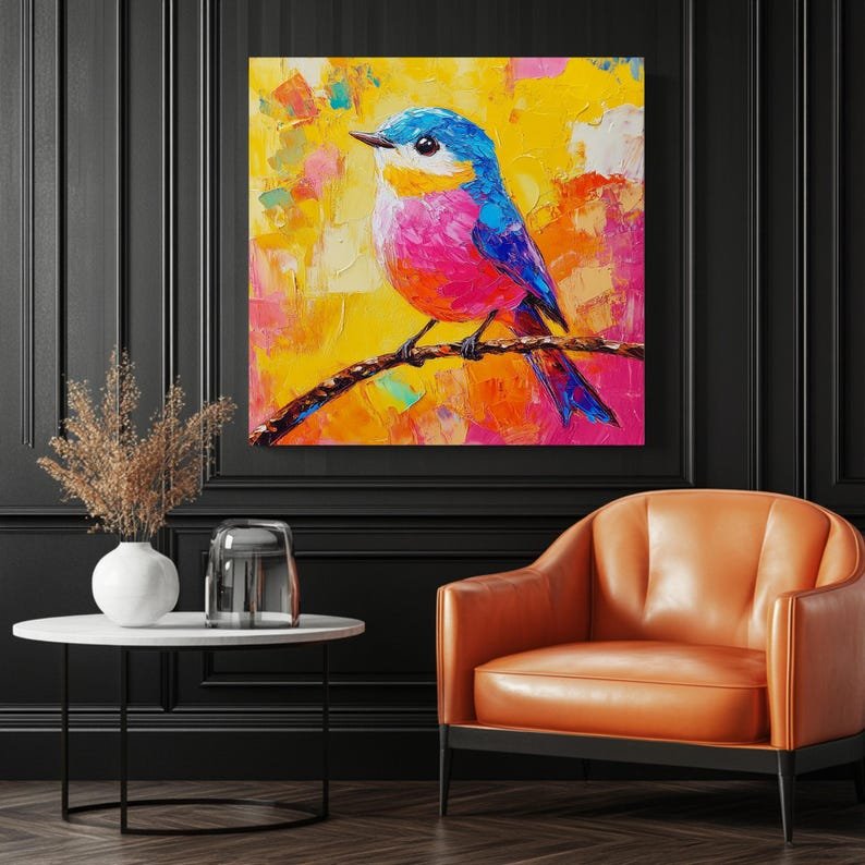 Colorful Bird Art Print: Tropical Boho Wall Decor - Image 3