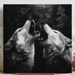 Wolf Wall Art, Canvas or Poster, Animal Wall Art, Printable Wall Art, Wolf Poster, Canvas Wall Art, Woodland Animal Decor, Boho Wall Decor