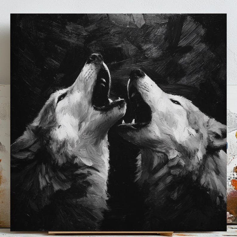 Wolf Wall Art, Canvas or Poster, Animal Wall Art, Printable Wall Art, Wolf Poster, Canvas Wall Art, Woodland Animal Decor, Boho Wall Decor