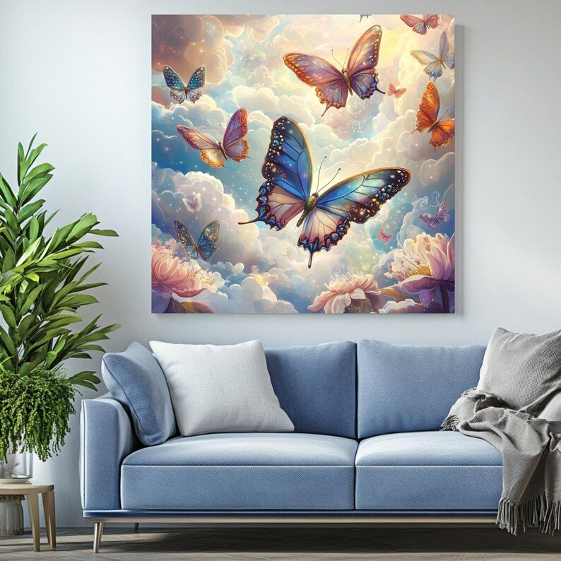 Dreamy Butterfly Wall Art: Whimsical Pastel Insect Poster - Image 4