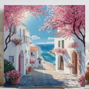 Mediterranean Coastal Wall Art, Canvas Or Poster, Living Room Decor, Bedroom Decor, Dining Room Art, Entryway Wall Hanging, Seaside Home Art