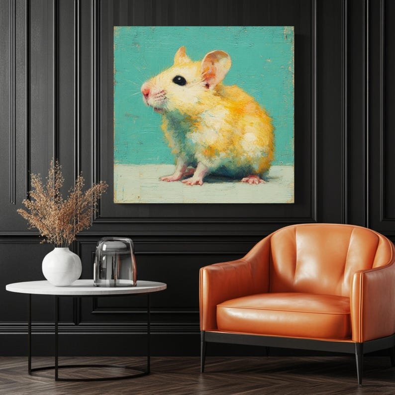 Mouse Wall Art, Canvas Or Poster, Cute Animal Print, Kids Room Decor, Nursery Wall Art, Unique Mouse Gift, Home Decor, Rat Gift - Image 3