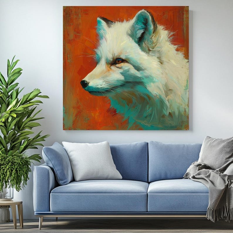 Fox Wall Art, Canvas Or Poster, Animal Decor, Living Room Decor, Contemporary Art, Home Wall Art, Whimsical Art, Unique Wall Hangings - Image 3