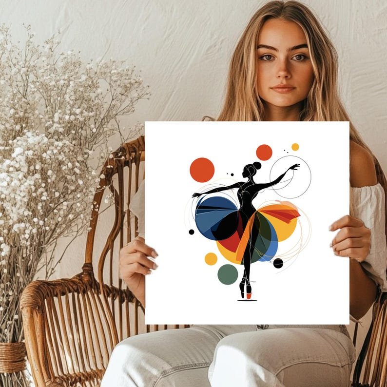 Abstract Ballerina Wall Art, Canvas Or Poster, Modern Dance Decor, Minimalist Dancer, Ballet Studio Decor, Living Room Art, Art Lover Gift - Image 4