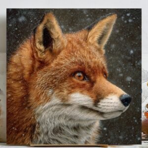Fox Wall Art Print, Canvas Or Poster, Woodland Animal Decor, Kids Room Decor, Nursery Wall Art, Forest Animal Art, Unique Fox Gift