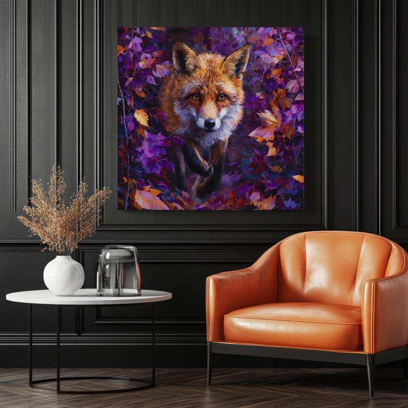 Autumn Fox Wall Art, Canvas Or Poster, Unique Wildlife Decor, Living Room Wall Hanging, Forest Animal Art, Home Decor, Fox Print - Image 3