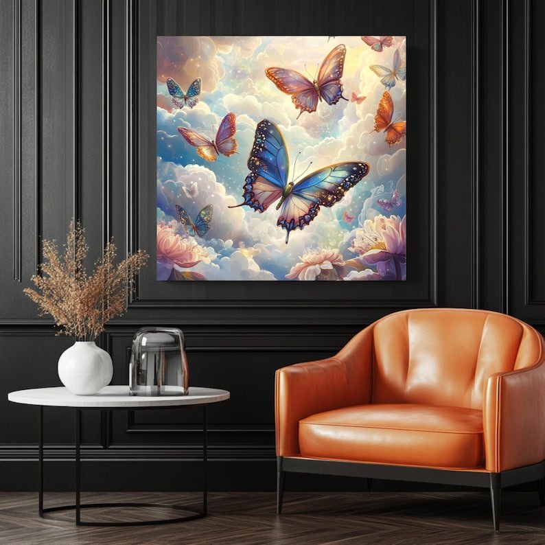 Dreamy Butterfly Wall Art: Whimsical Pastel Insect Poster - Image 3