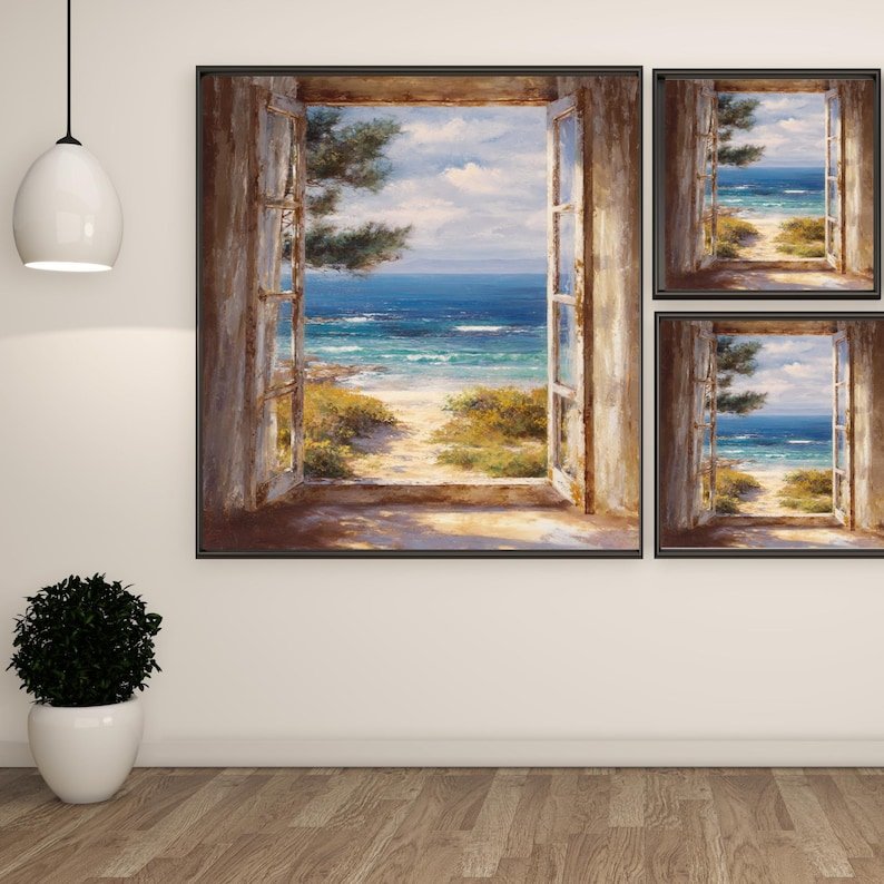 Open Window View, Canvas Or Poster, Unique Wall Decor, Living Room Decor, Window Frame, Coastal Room Art, Open Window Henri Matisse Print - Image 2