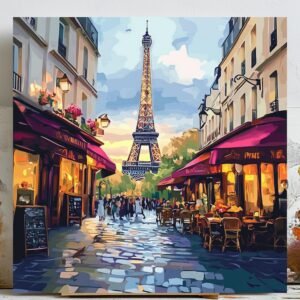 Eiffel Tower Wall Art, Poster or Canvas, Paris Decor, French Wall Decor, Romantic Wall Decor, Gift for Travelers, Living Room Art, Home Art