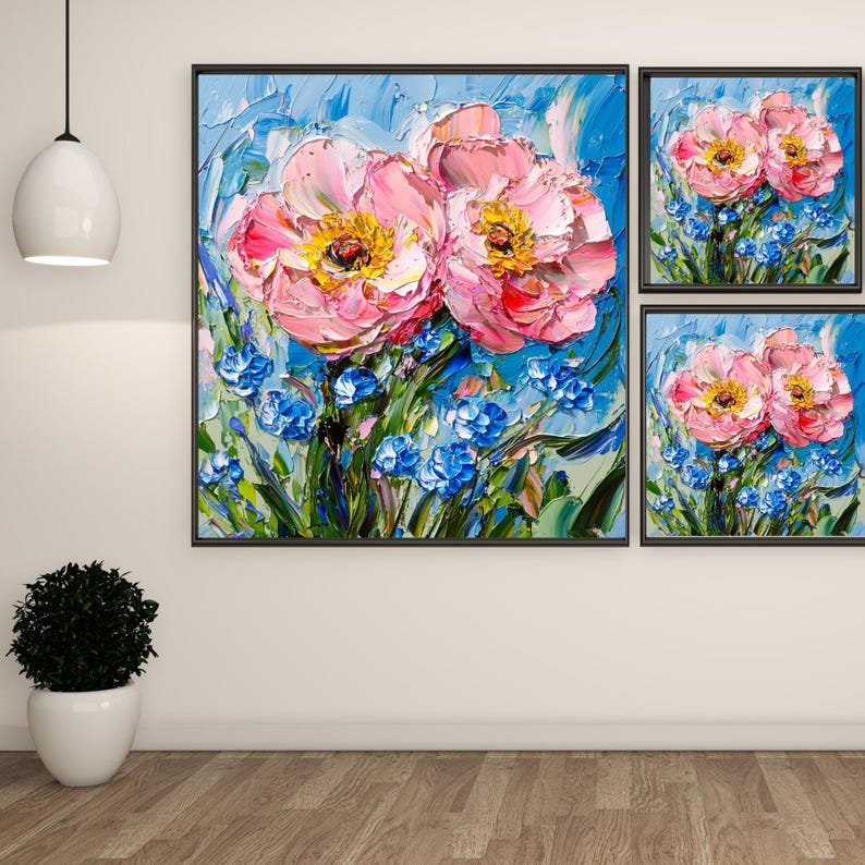 Abstract Flower Wall Art, Poster or Canvas, Botanical Wall Decor, Modern Floral Art, Living Room Decor, Bedroom Art, Home Decor Gift - Image 2