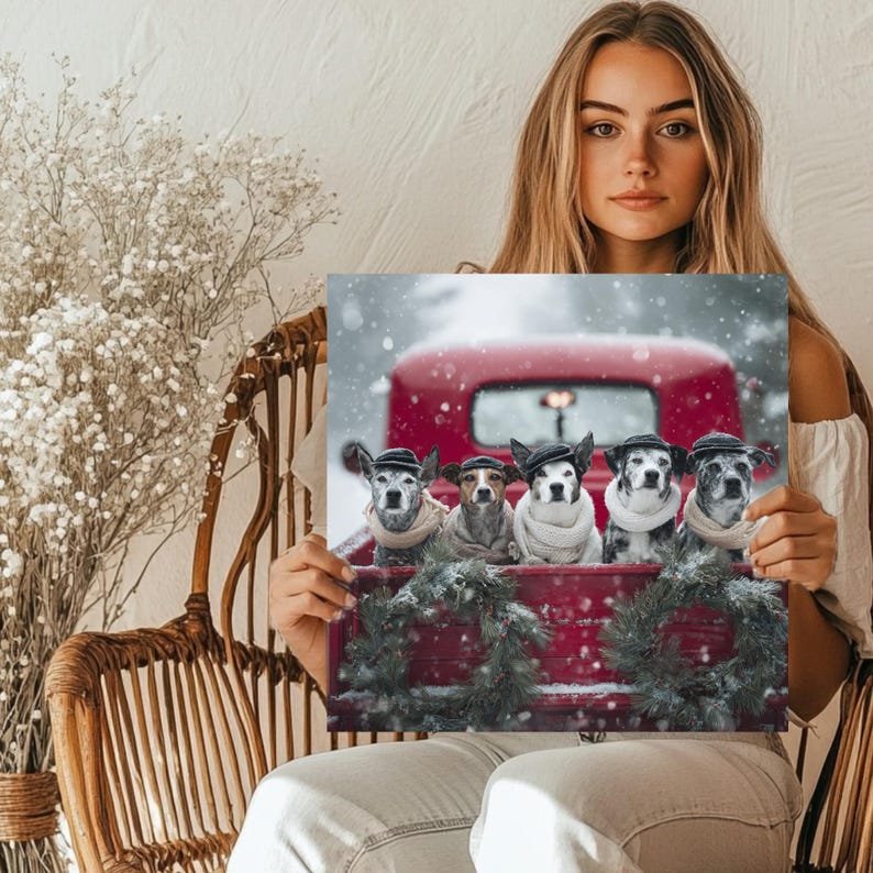 Funny Christmas Dog Art, Canvas Or Poster, Humorous Holiday Decor, Pet Wall Art, Kids Room Decor, Animal Wall Art, Living Room Bedroom Art - Image 5