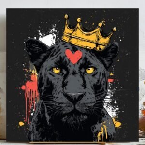 Black Panther Art, Panther Wall Art, Wildlife Lovers, Digital Download, Home Decor, Jungle Animal Print, Canvas or Poster