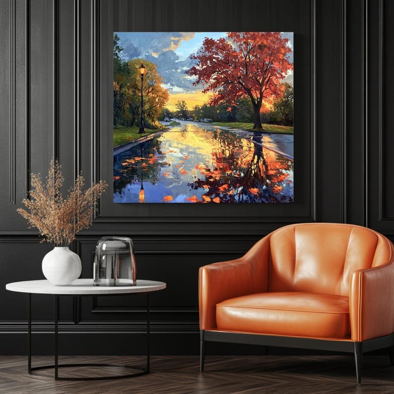 Autumn Wall Art, Canvas or Poster, Fall Wall Decor, Autumn Home Decor, Living Room Decor, Modern Decor, Nature Wall Art, Seasonal Decor - Image 3