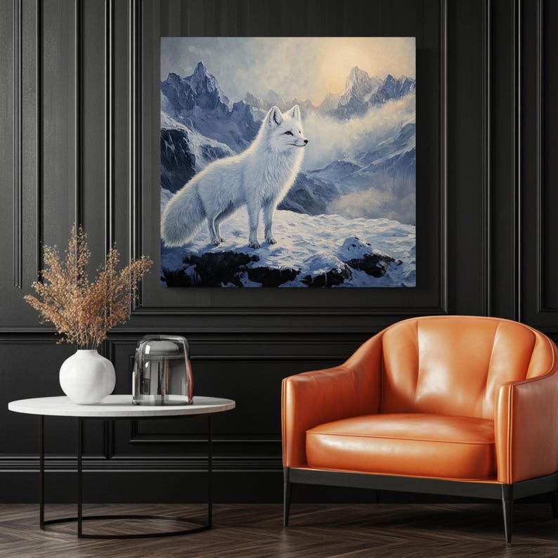 Arctic Fox Wall Art, Canvas Or Poster, Animal Decor, Wildlife Wall Art, Winter Fox, Living Room Decor, Modern Wall Art, Home Decor - Image 3