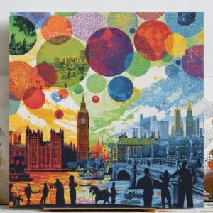 London Cityscape Wall Art, Canvas or Poster, Living Room Wall Art, Bedroom Wall Art, Office Wall Art, Modern City Wall Hanging, Big Ben Art