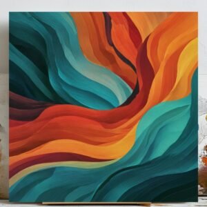 Abstract Wave Wall Art, Canvas or Poster, Living Room Wall Art, Modern Home Decor, Contemporary Office Wall Hanging, Bedroom Decor, Home Art