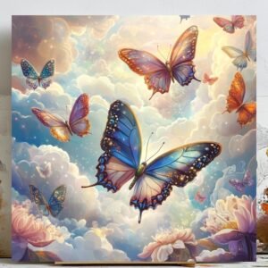 Dreamy Butterfly Wall Art: Whimsical Pastel Insect Poster